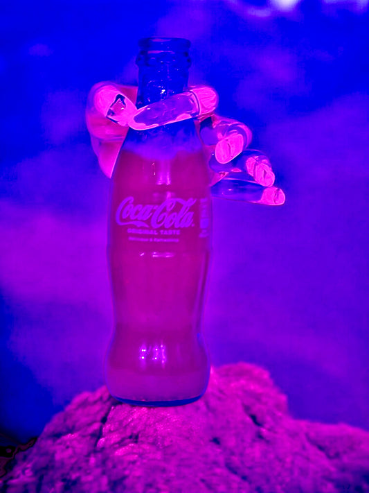 Coca Cola Original Bottle Fluorescent Neon Pink Pop Art Crystal Resin Showpiece / Sculpture